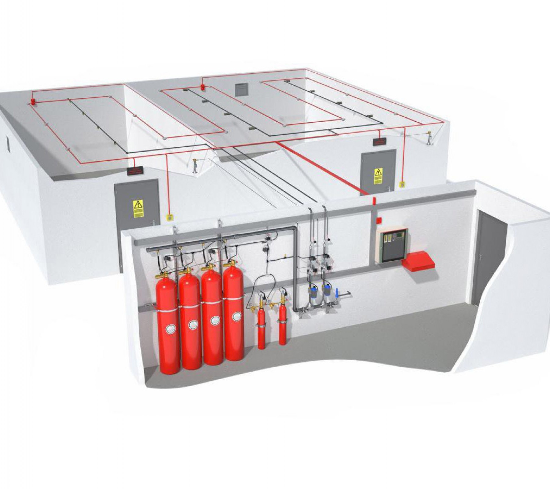 Проектирование системы газового пожаротушения