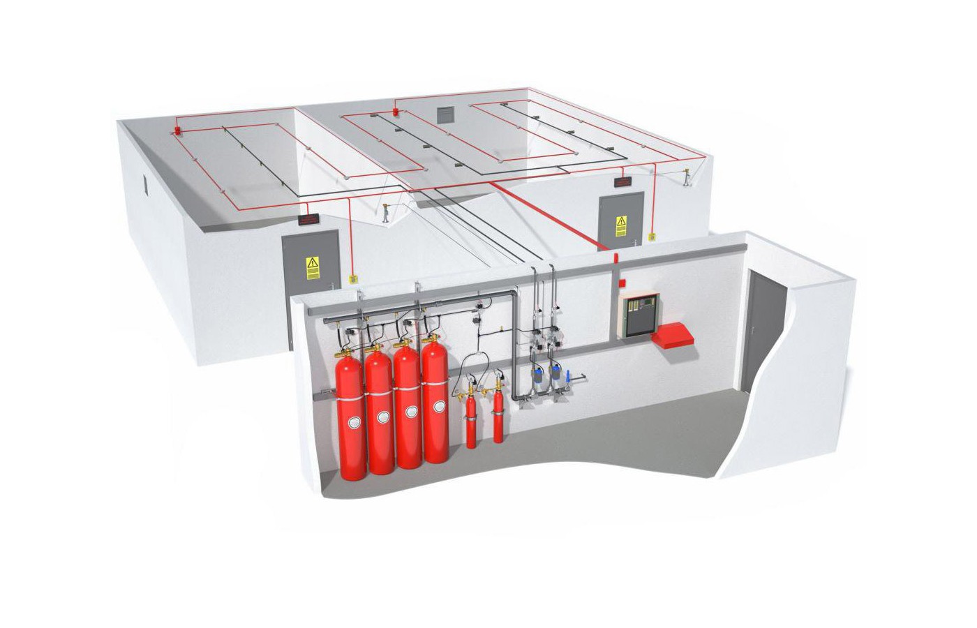 Проектирование системы газового пожаротушения