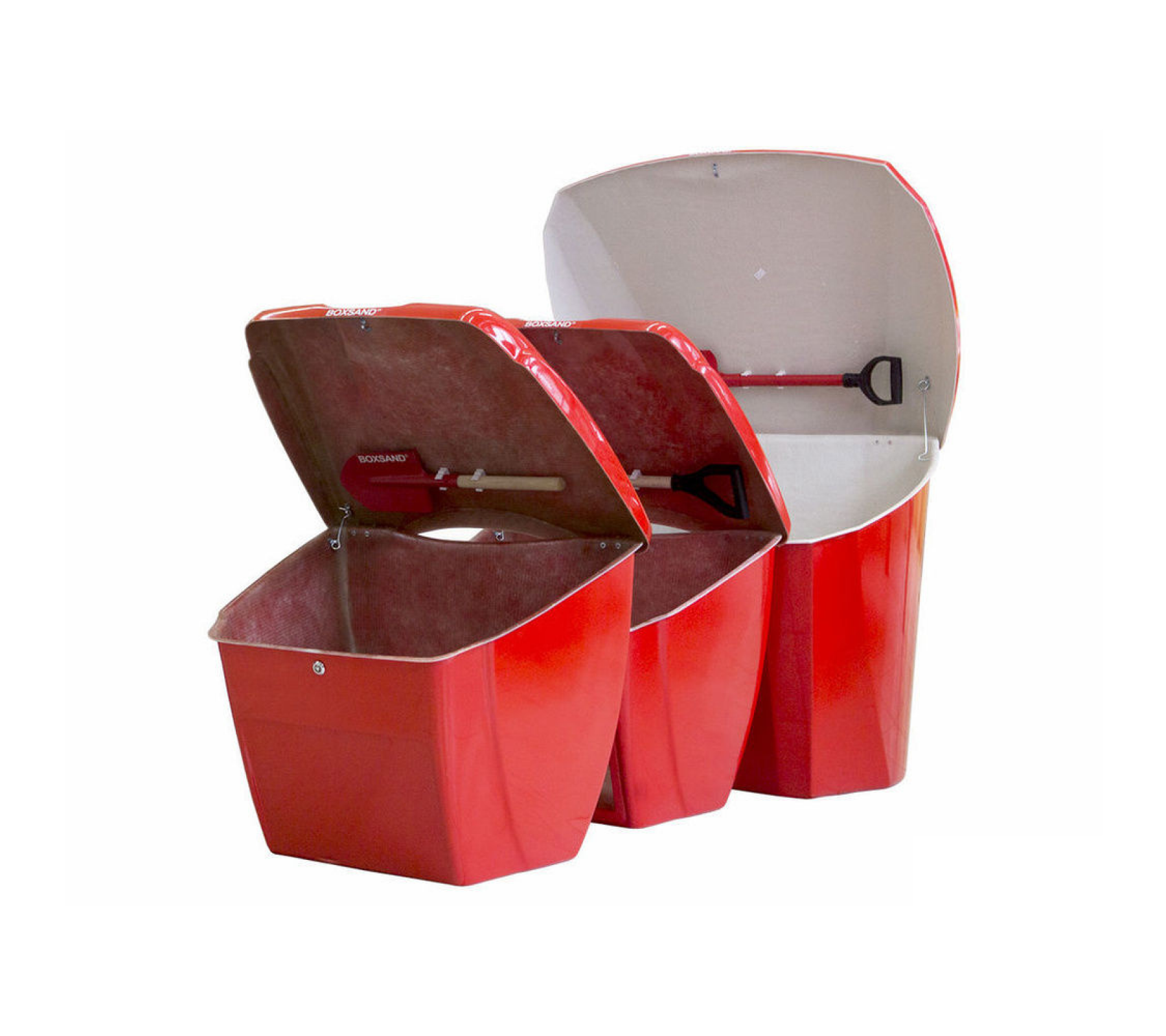 Красный ящик для песка BOXSAND. Объем от 0,25 до 0,5 м3