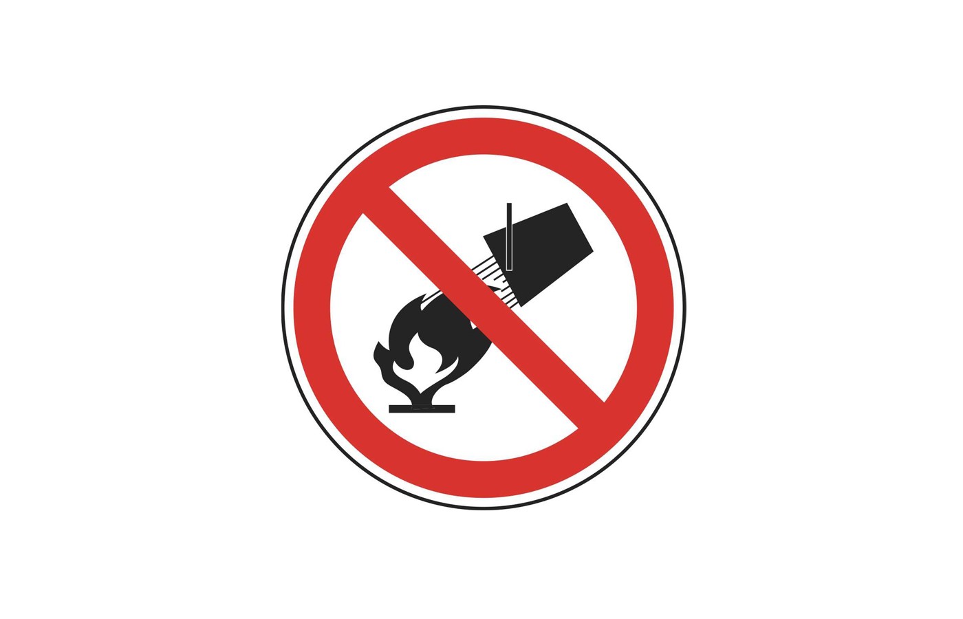 Знак безопасности "Запрещается тушить водой"