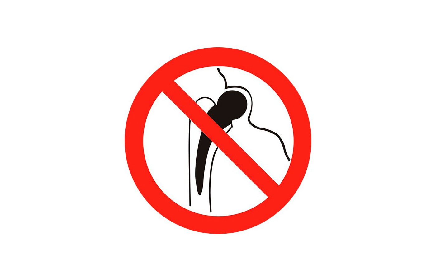 Знак безопасности "Запрещается работа (присутствие) людей,  имеющих металлические имплантанты"