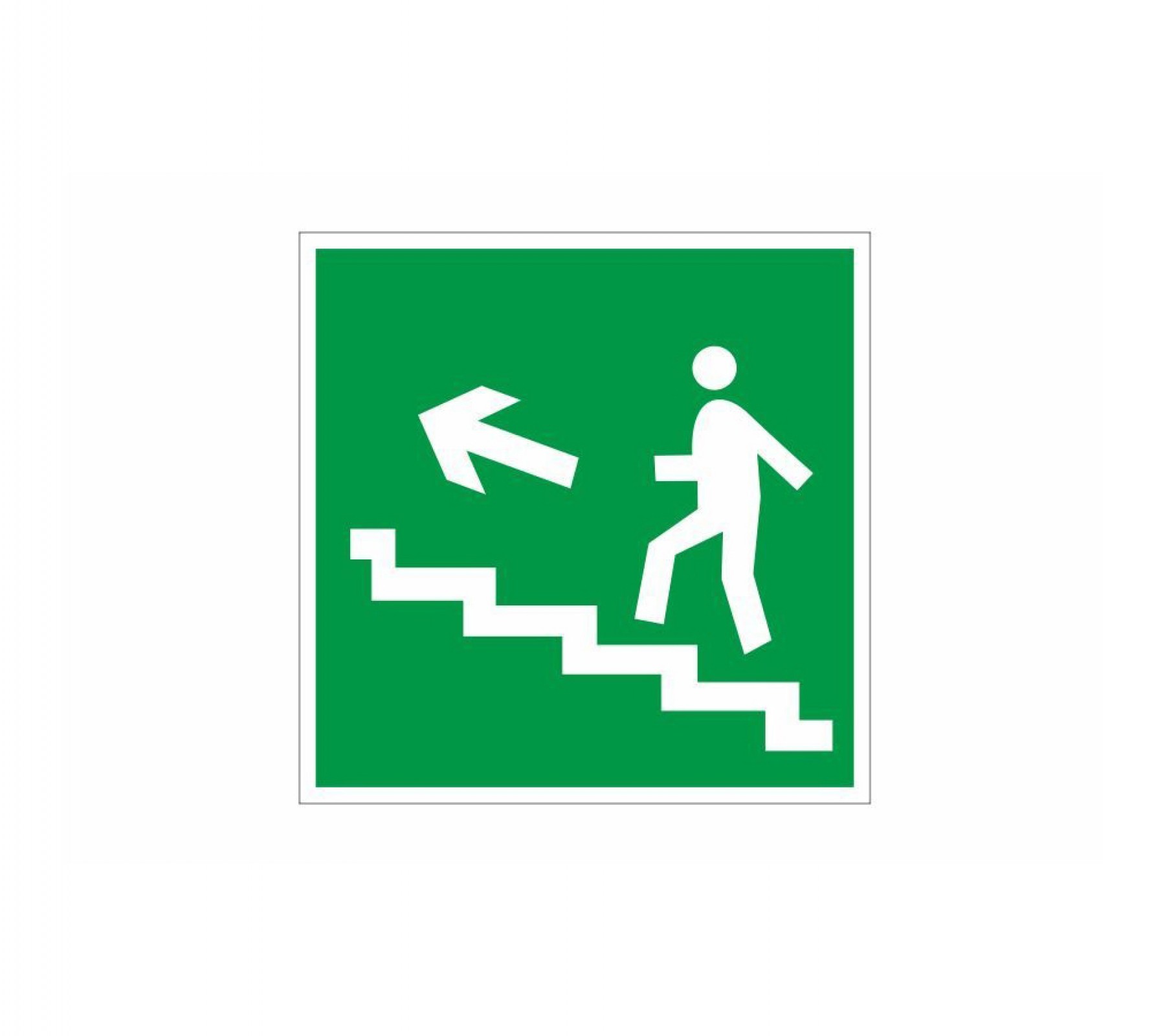 Направление к эвакуационному выходу по лестнице вверх (левосторонний)