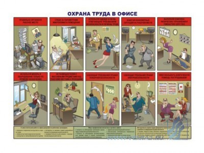 Плакат "Охрана труда в офисе"