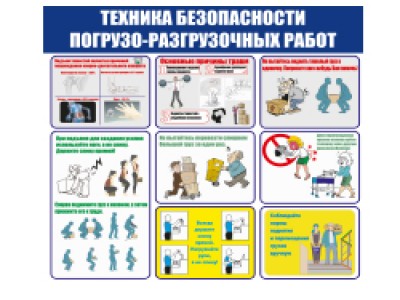 Плакат "Техника безопасности погрузочно-разгрузочных работ"
