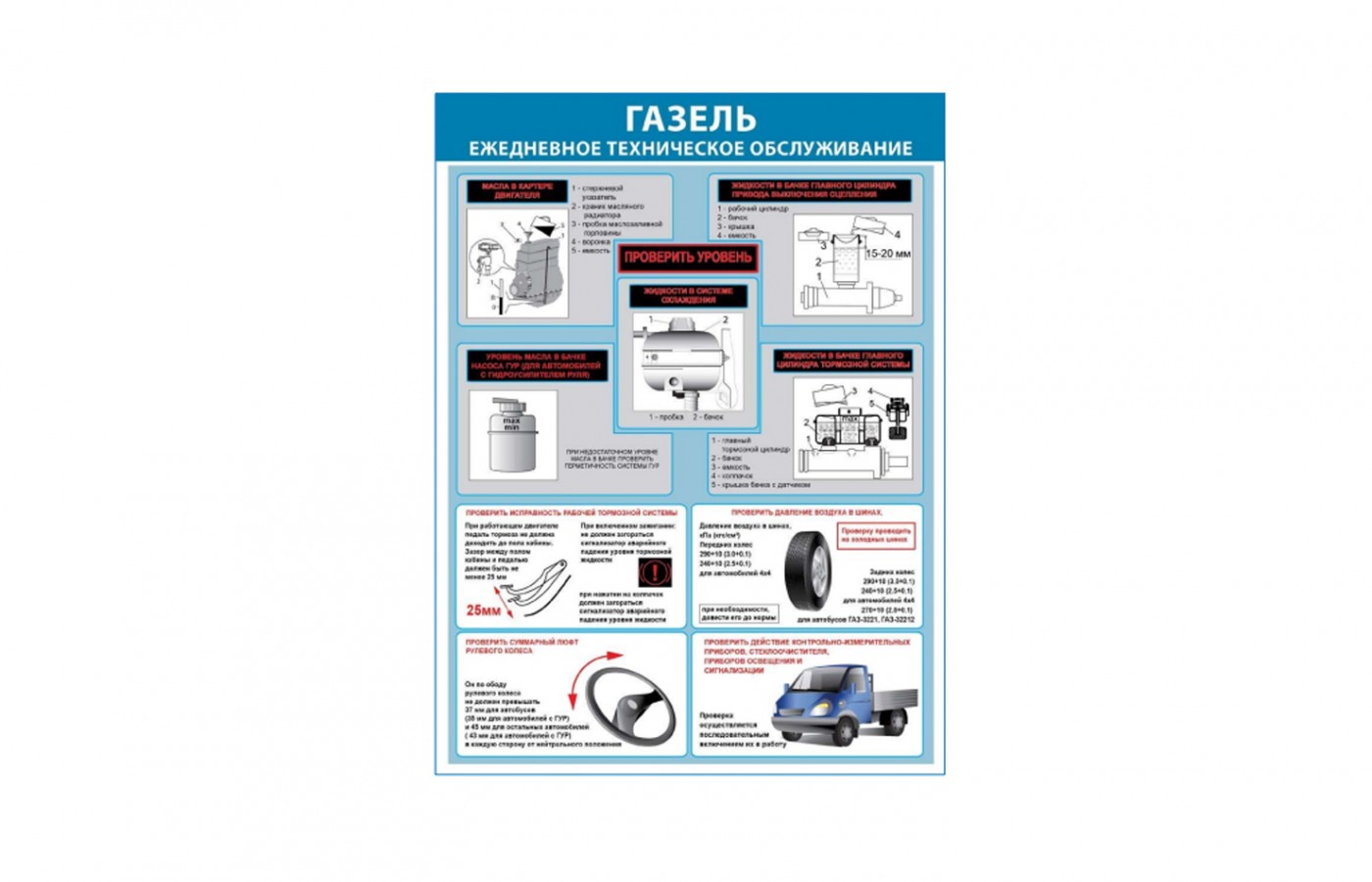 Стенд "Газель. Ежедневное техническое обслуживание"